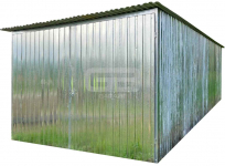 Garaż 3×5 m blaszany – II gat konstrukcja wolnostojąca na budowe GB112