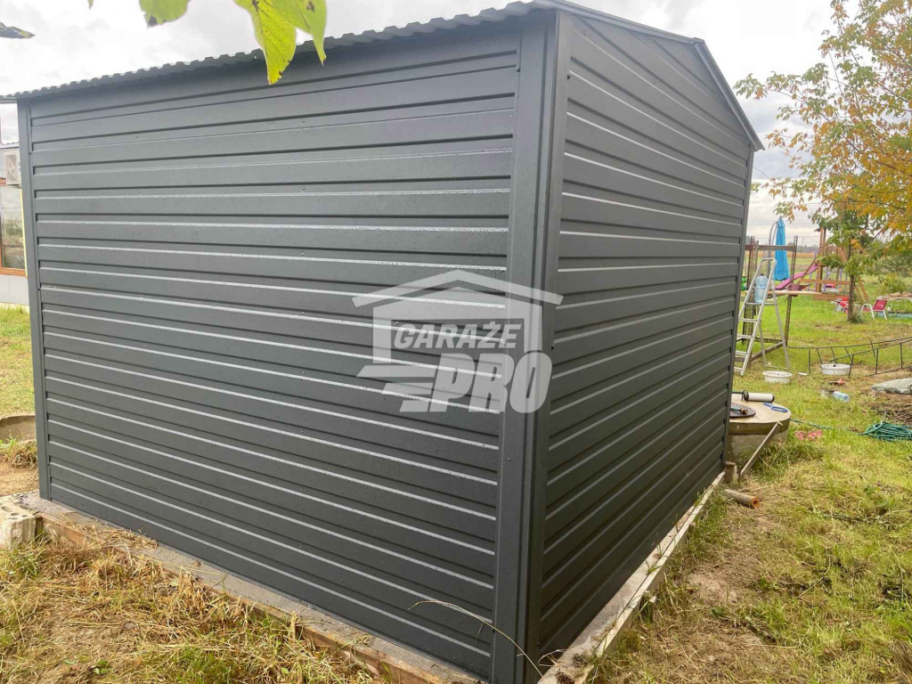 Domek Ogrodowy 3x3 Drzwi Okno Dach dwuspadowy Antracyt GP228 Września - zdjęcie 4