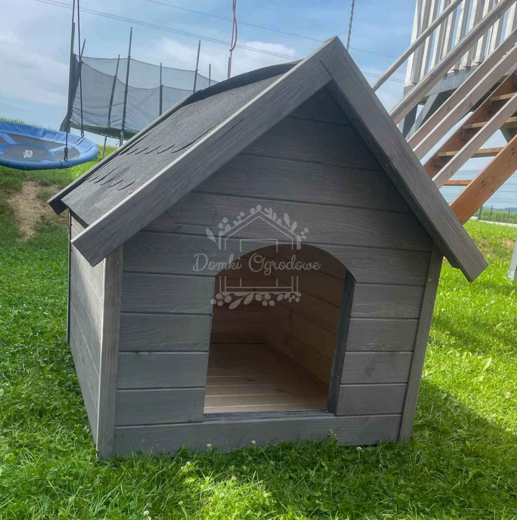 Buda dla psa Rozmiar "XXL" - Grafit - Dach dwuspadowy ID838 Ruda Śląska - zdjęcie 3