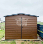 Garaż Blaszany 3x6 - Brama dwuskrzydłowy  drewnopodobny GP250 Konin - zdjęcie 3