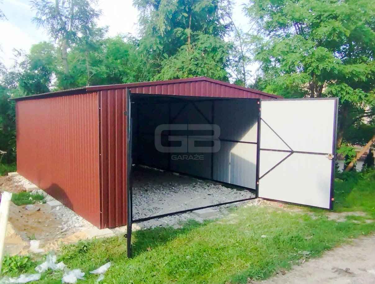Garaż blaszany 4x7 Brama Brąz Dach dwuspadowy - wolnostojący GB171 Ostróda - zdjęcie 4