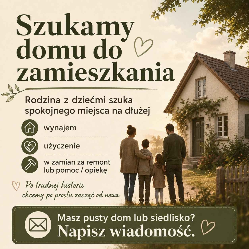Szukamy domu, w którym moglibyśmy wreszcie spokojnie żyć Mazowszany - zdjęcie 1