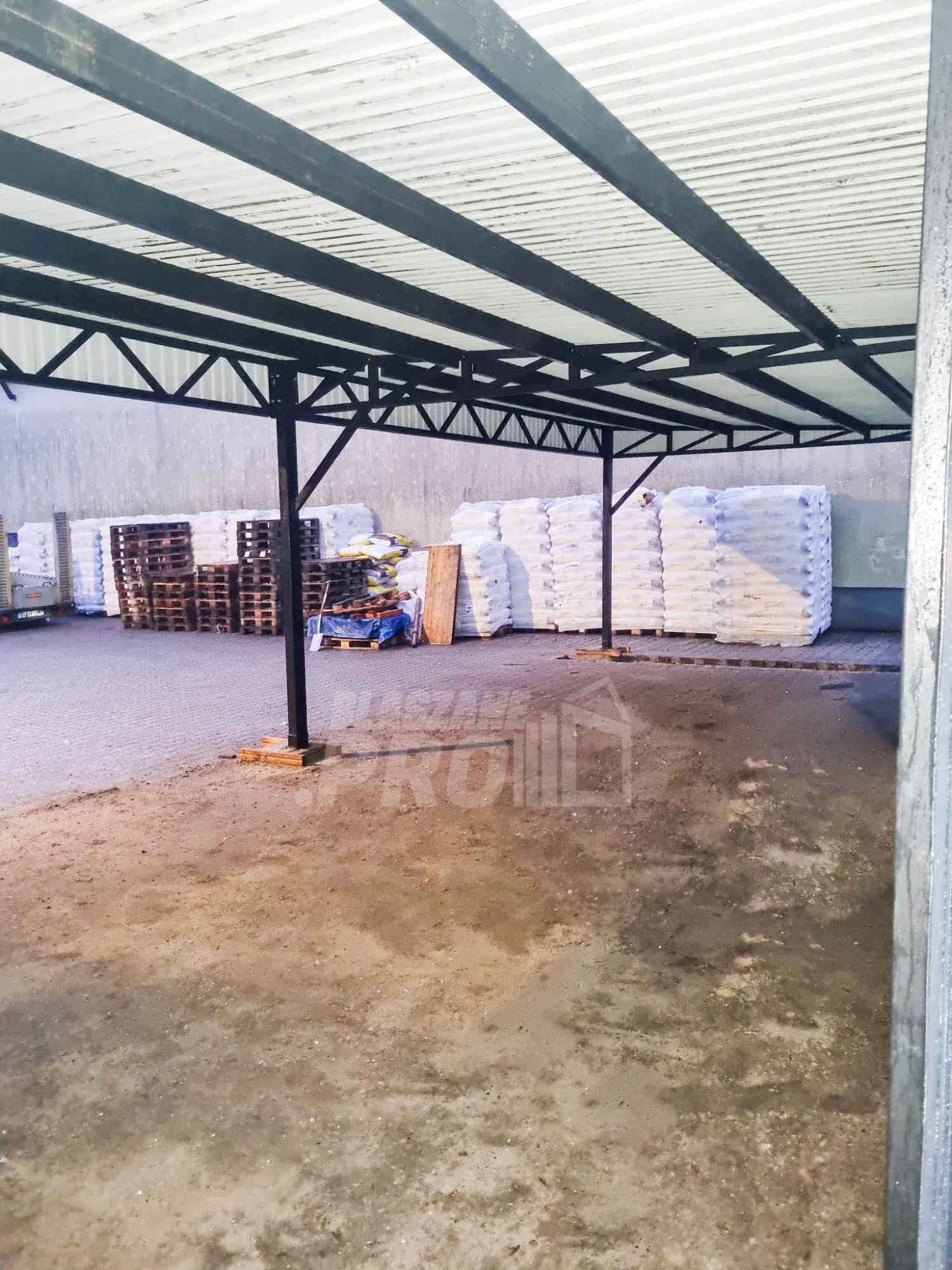 Wiata samochodowa 8x6m częściowa zabudowa + rynna GP167 Jarocin - zdjęcie 3