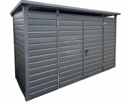 Szafa ogrodowa schowek  3,5x1,5m brama dwuskrzydłowa  antracyt  ID1163