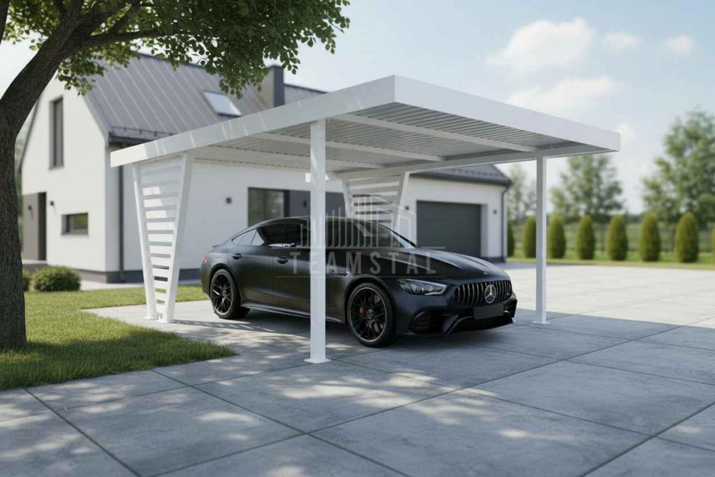 CarPort PREMIUM - wiata samochodowa 7x5 - antracyt TS1109 Turek - zdjęcie 2