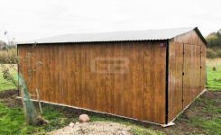 Garaż blaszany 6x6 wolnostojący 2x Brama drewnopodobny Dach GB180 Stargard - zdjęcie 5