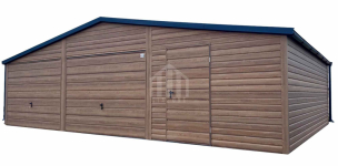Garaż blaszany 9x5m - 2x brama - 2x okno - drzwi - rynny SO142