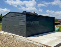 Garaż blaszany 6x6m - 2x Brama uchylna - drzwi Dach  rynny ST174 Suwałki - zdjęcie 3