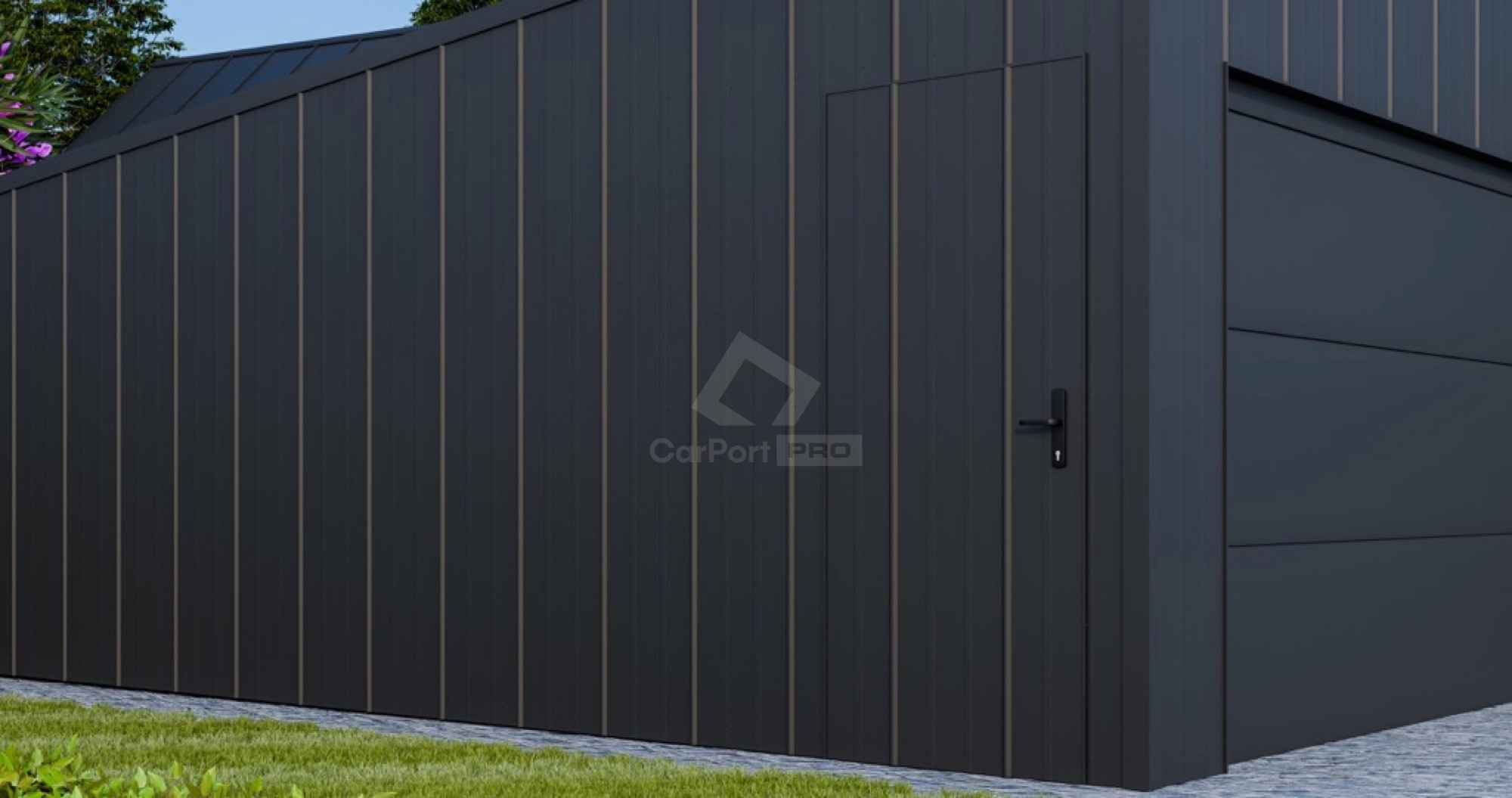 Garaż blaszany 6x6m brama segmentowa drzwi blacha na rąbek dach CP138 Miastko - zdjęcie 5