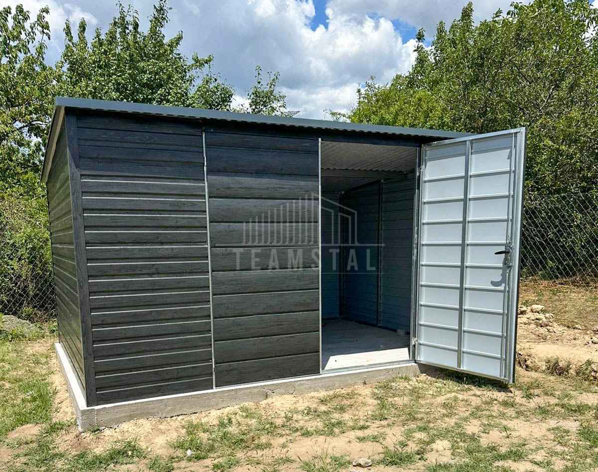 Schowek domek ogrodowy 4x3m brama dwuskrzydłowa okno dach rynna TS1134 Gdańsk - zdjęcie 3