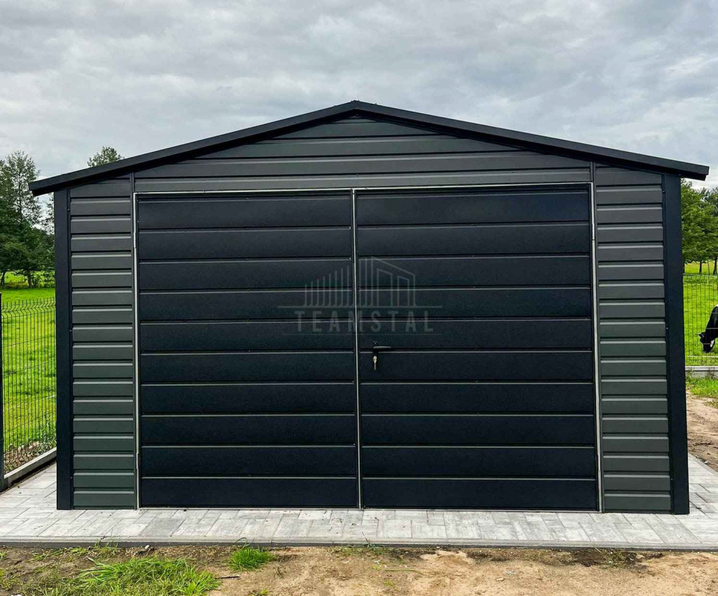 Garaż blaszany 4x5m - brama dwuskrzydłowa - okno dach TS1191 Łańcut - zdjęcie 5