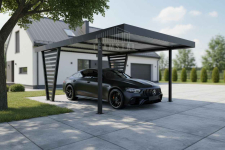 Carport V PREMIUM 5x4,7m Wypełnienie panelami Wiata samochodowa TS1264 Bałuty - zdjęcie 2