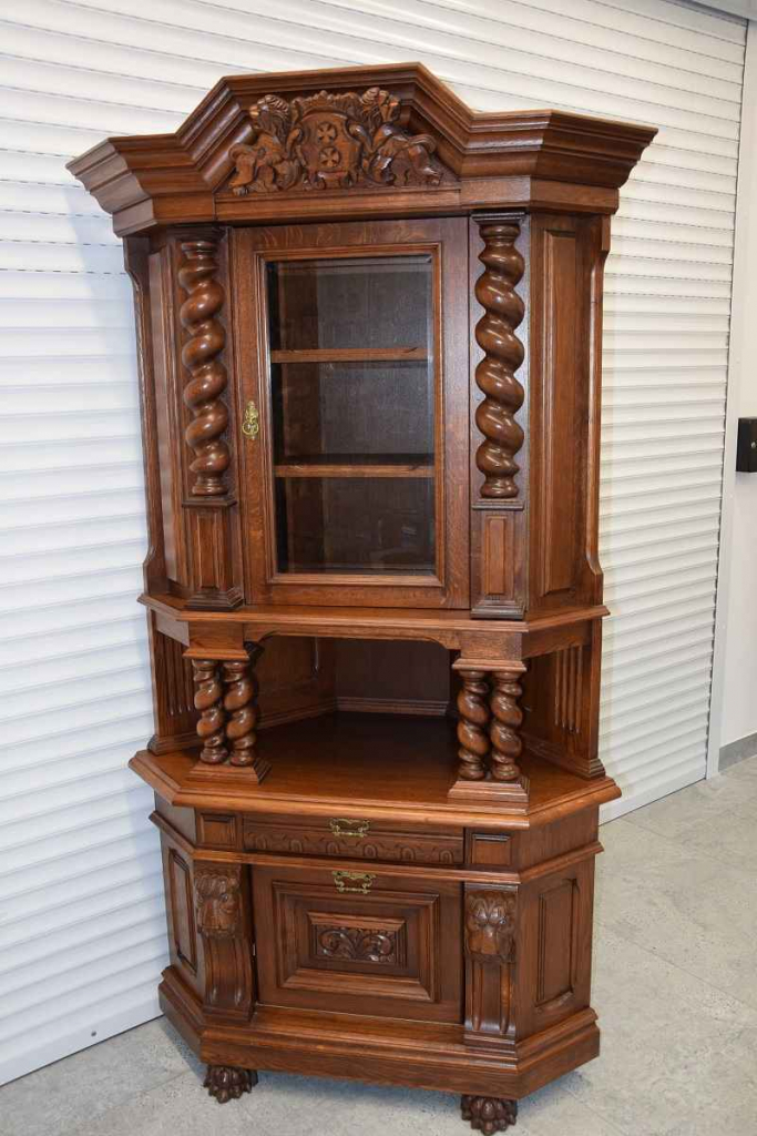 witryna narożna dębowa - meble gdańskie - jak nowa Olsztyn - zdjęcie 1