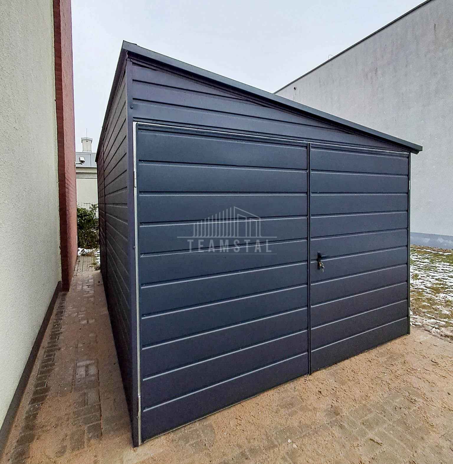 Garaż blaszany 3x6m brama dwuskrzydłowa 2x okno dach spad w bok TS1062 Przemyśl - zdjęcie 4