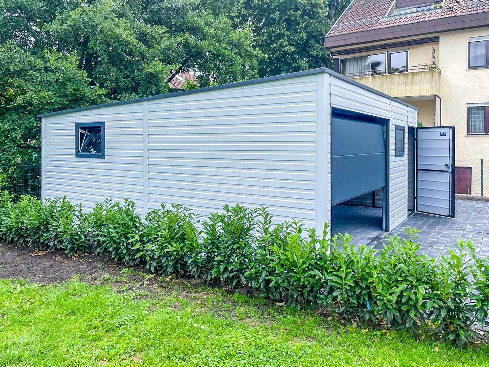 Garaż Blaszany 6,5x6m Brama Segmentowa 3x Okno Dach spad w tył GP412 Szczecin - zdjęcie 2