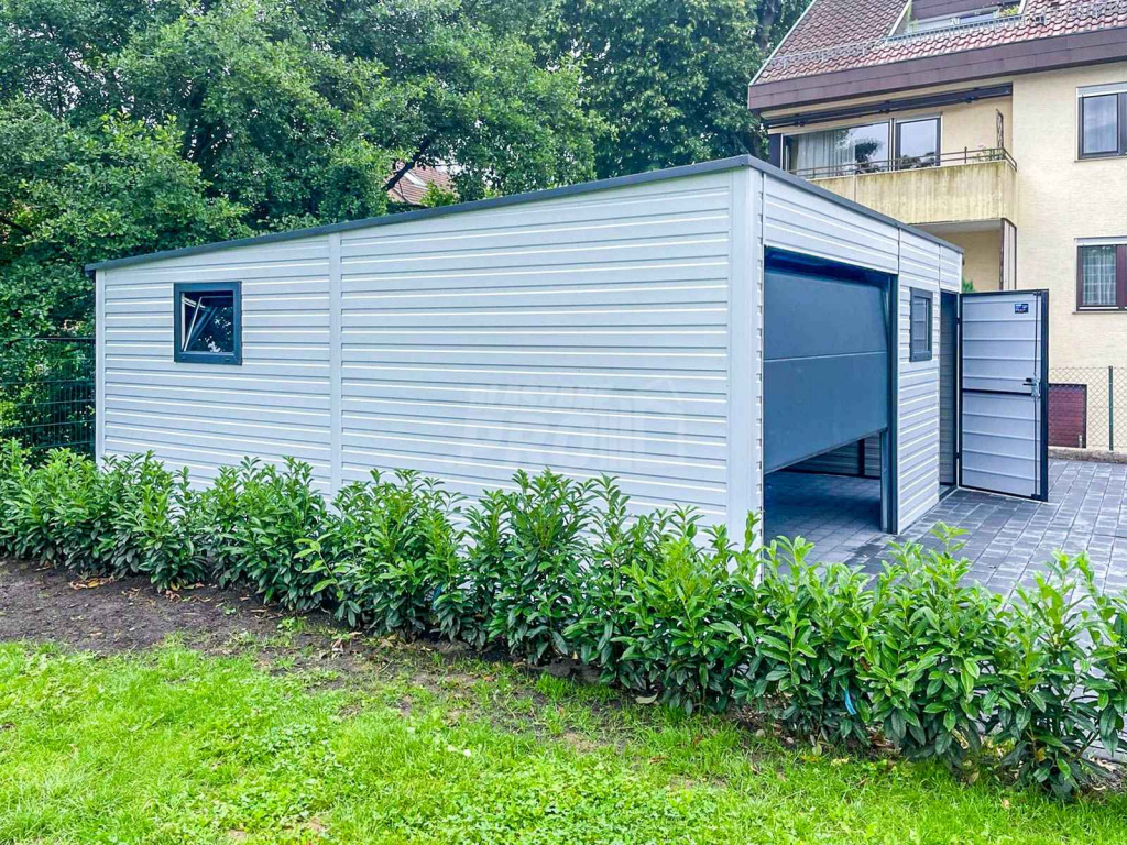 Garaż Blaszany 6,5x6m Brama Segmentowa 3x Okno Dach spad w tył GP412 Szczecin - zdjęcie 2