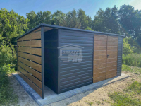 Schowek Domek Ogrodowy 4,5x2m + wiata 0,5m Brama dach spad w tył GP609 Niepołomice - zdjęcie 4