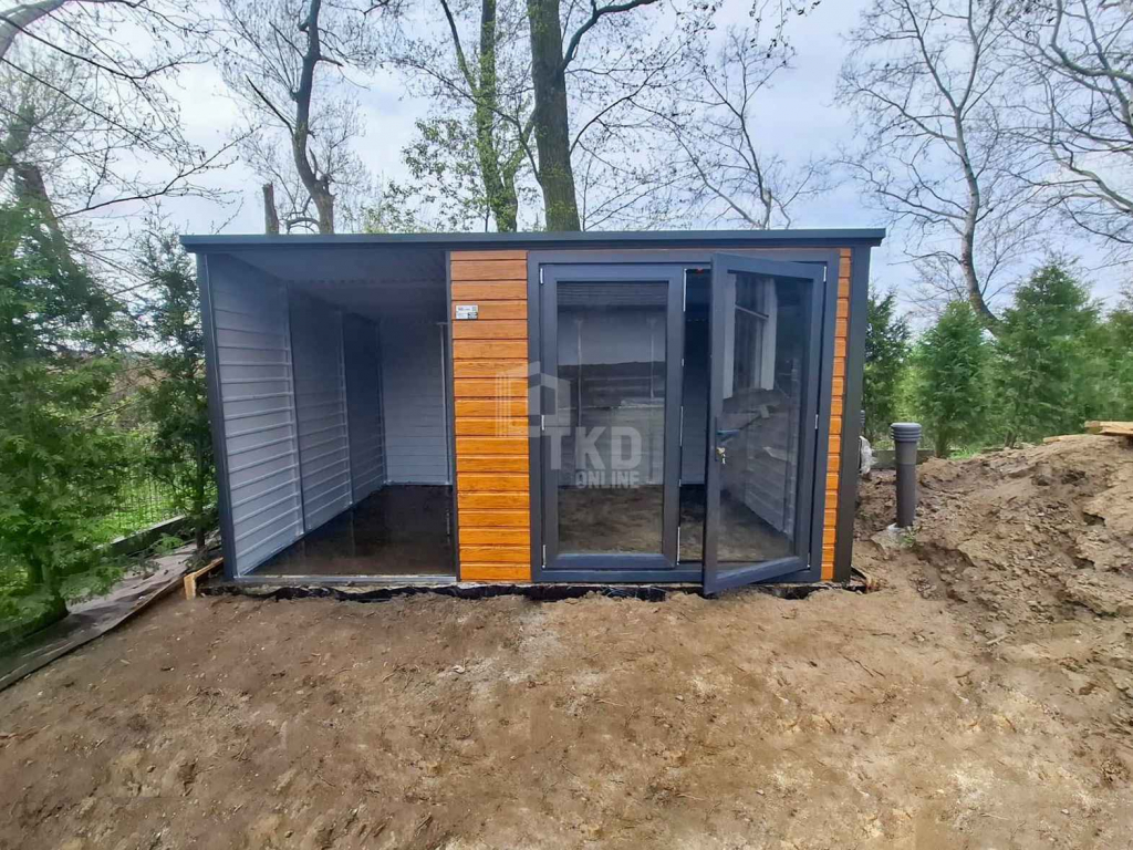 Schowek - Domek Ogrodowy 2,5x2,5m - wiata 1,5m - drzwi PCV dach TKD387 Ciechanów - zdjęcie 8