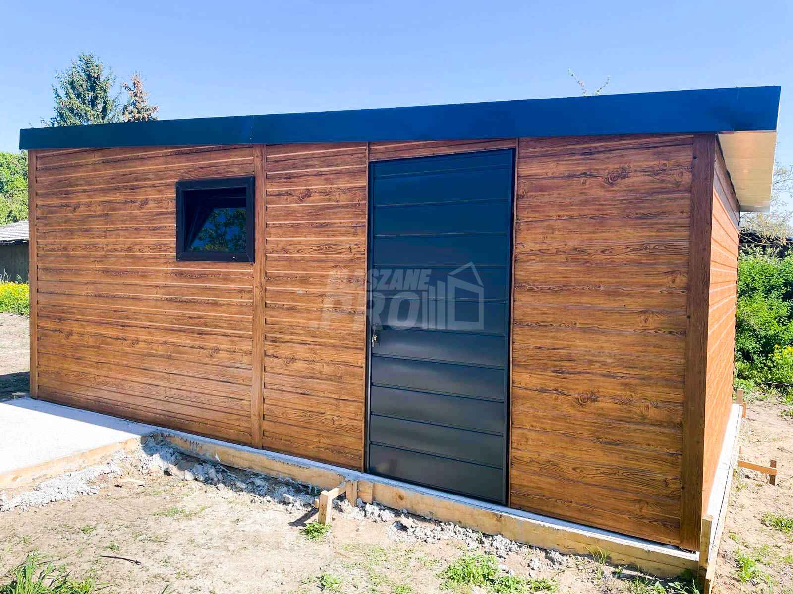 Garaż blaszany 4x6 Dach Płyta warstwowa Brama  + drzwi + okno GP170 Szczecinek - zdjęcie 3