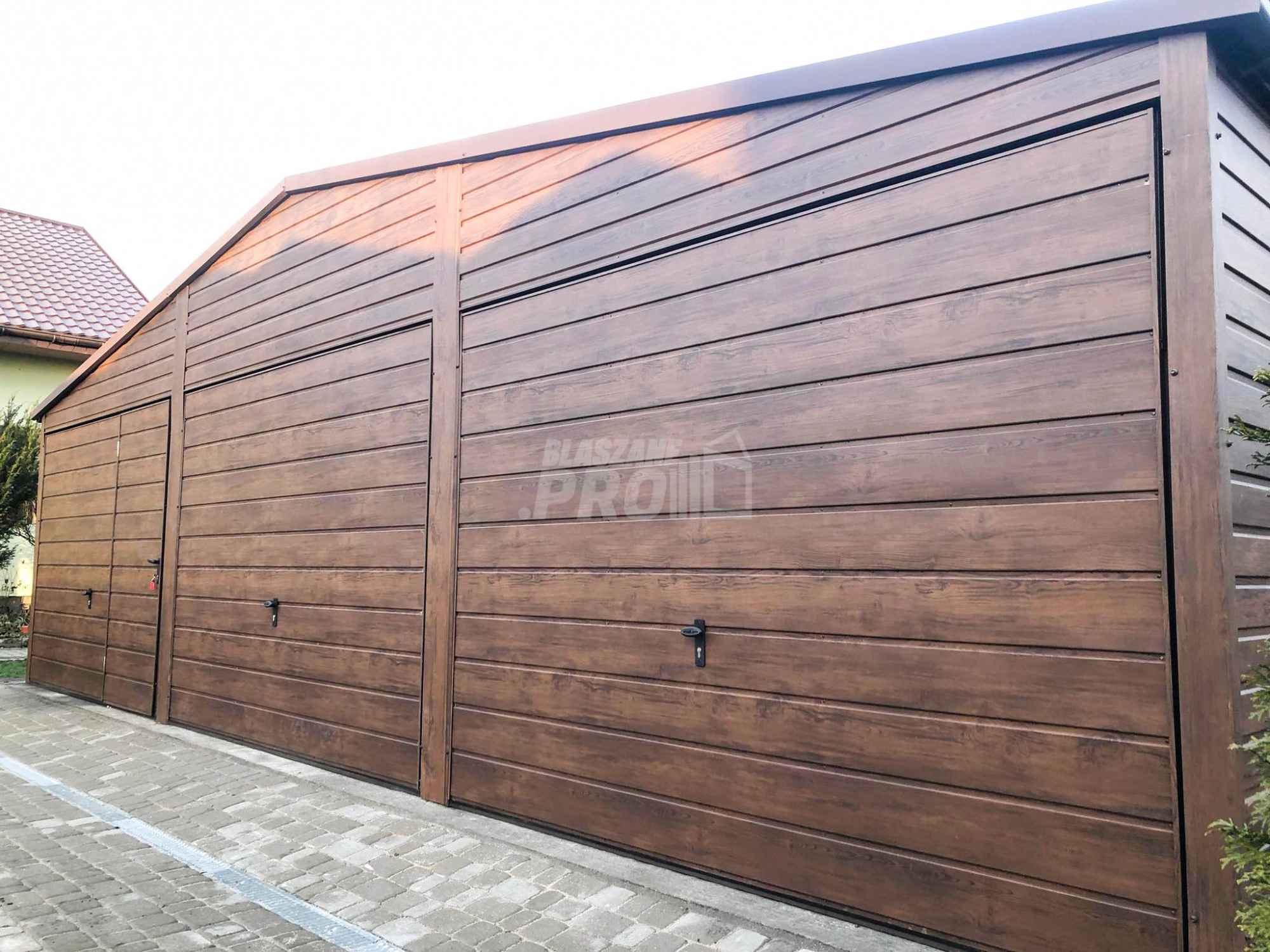 Garaż blaszany 9x6 3x Brama drzwi drewnopodony  Dach dwuspadowy GP143 Morąg - zdjęcie 9