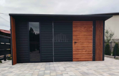 Schowek domek ogrodowy 5x4m drzwi okno dekor z lameli rynna TS1186 Legnica - zdjęcie 2