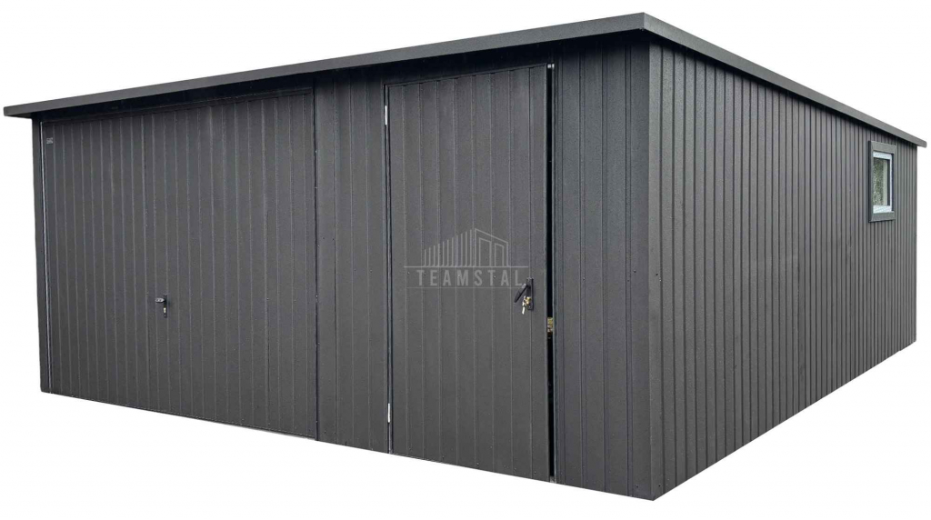 Garaż blaszany 5x6m - brama uchylna drzwi okno  dach TS1144 Nowe Miasto - zdjęcie 1