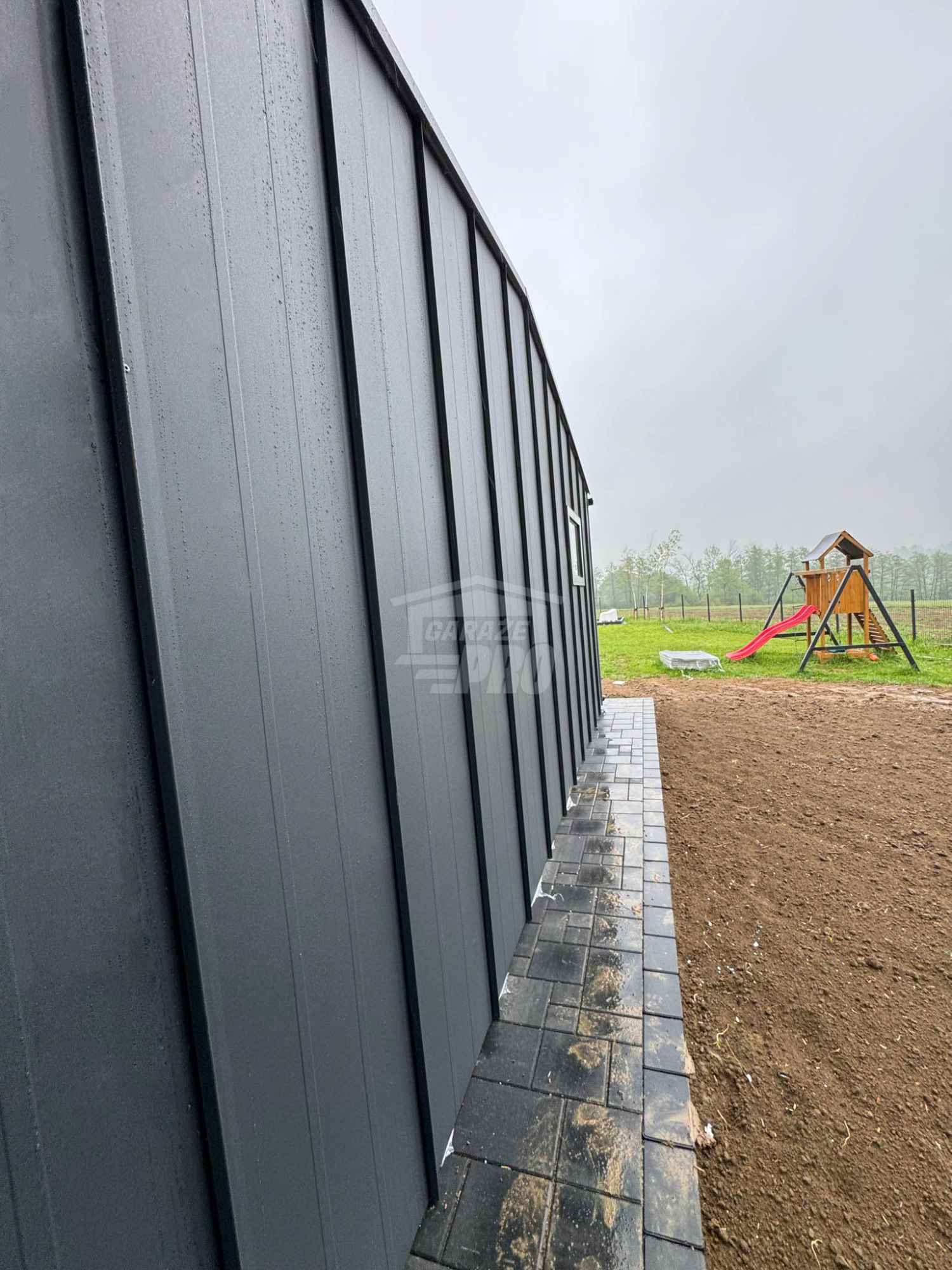 Garaż blaszany Premium 6x5,8 Brama drzwi okno rynny Blacha rąbek GP648 Kielce - zdjęcie 4