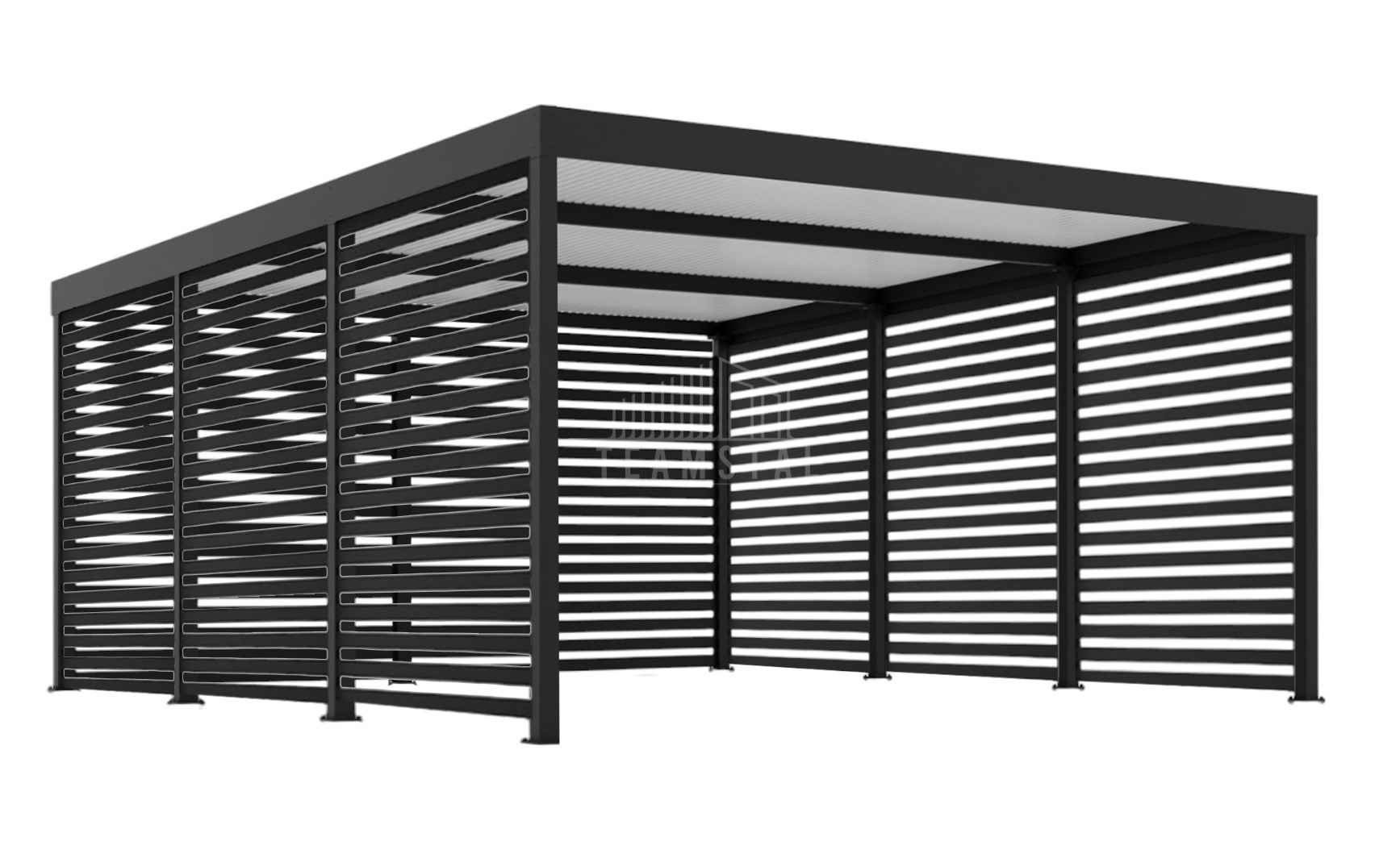 CarPort PREMIUM - wiata samochodowa 6x6  dodatkowa zabudowa TS1143 Zakopane - zdjęcie 1