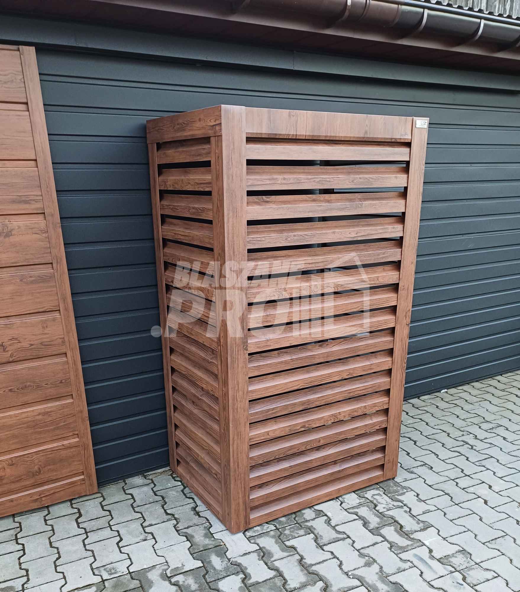 Osłona pompy ciepła 70x40x190 cm ciemny orzech GP316 Kalisz - zdjęcie 4