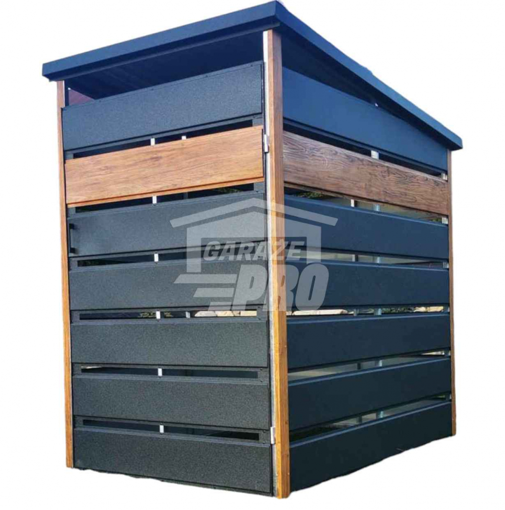 Wiata śmietnikowa spad tył 0,8x1,3m antracyt Schowek ogrodowy GP289 Gdynia - zdjęcie 1