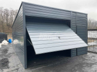 Garaż blaszany 4,5x6  antracyt drzwi +  okno   Dach spad w tył GP109 Gdynia - zdjęcie 4