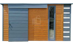 Schowek domek ogrodowy PREMIUM 4,5x2,5m wiata 0,5m drzwi okno ID1087