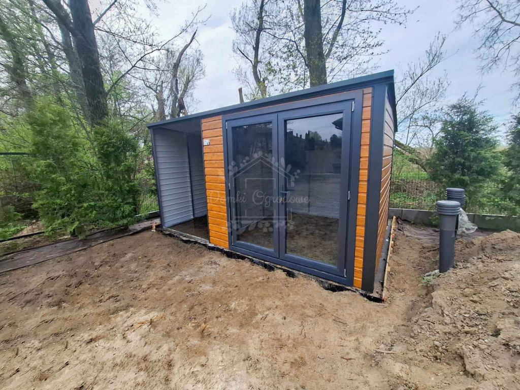 Schowek Domek Ogrodowy 2,5x2,5m wiata drzwi PCV  Drewnopodobny ID1017 Iława - zdjęcie 2