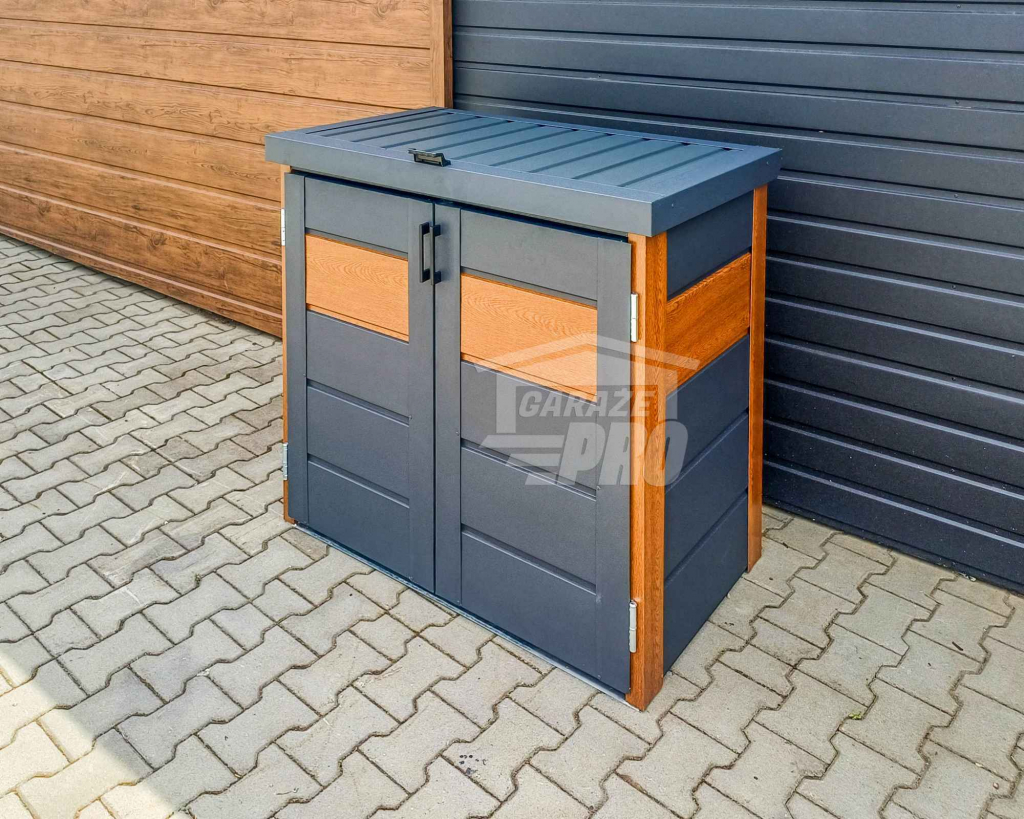 Zabudowa koszy na śmieci obudowa kubłów 120x65x110 cm 2x120L GP509 Olsztyn - zdjęcie 7
