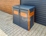 Zabudowa koszy na śmieci obudowa kubłów 120x65x110 cm 2x120L GP509 Olsztyn - zdjęcie 7