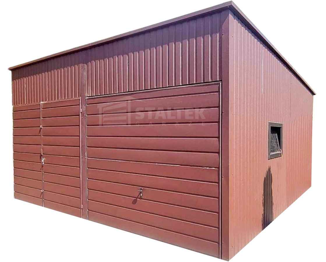 Hala Garaż blaszany 6x6 - 2x Brama - okno dach ST108 Białystok - zdjęcie 1