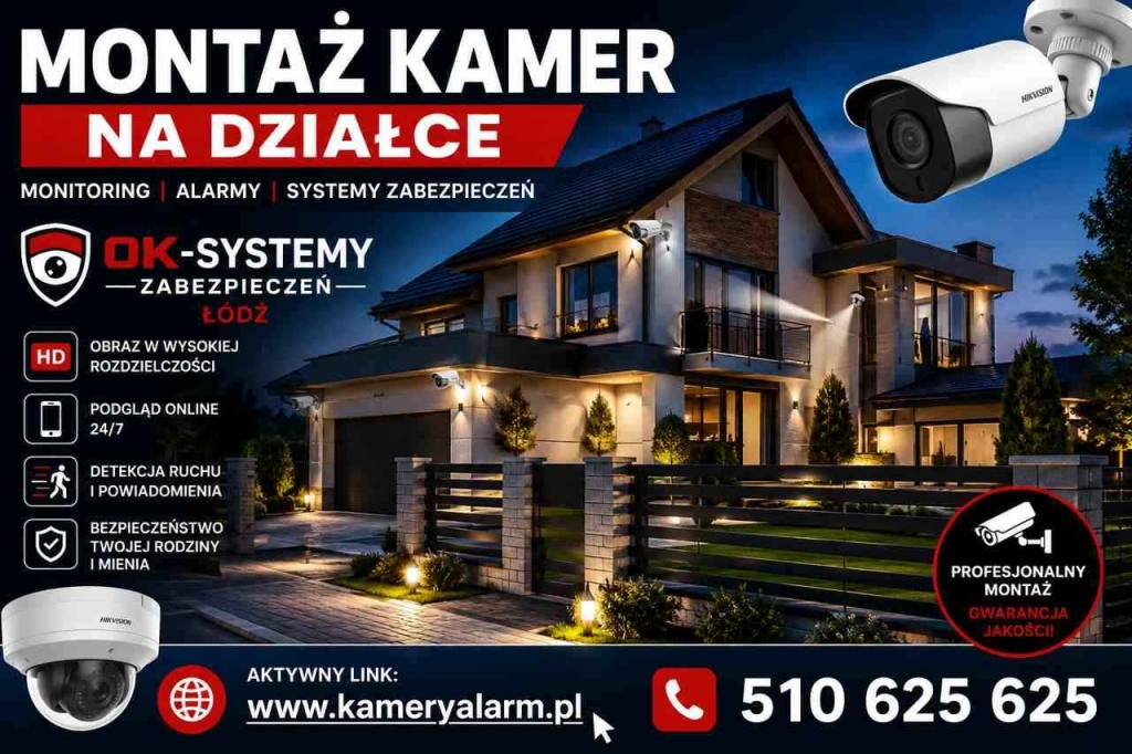 Montaż Kamer na Działce Łódź – Monitoring Działki, Domku Letniskowego. Widzew - zdjęcie 1