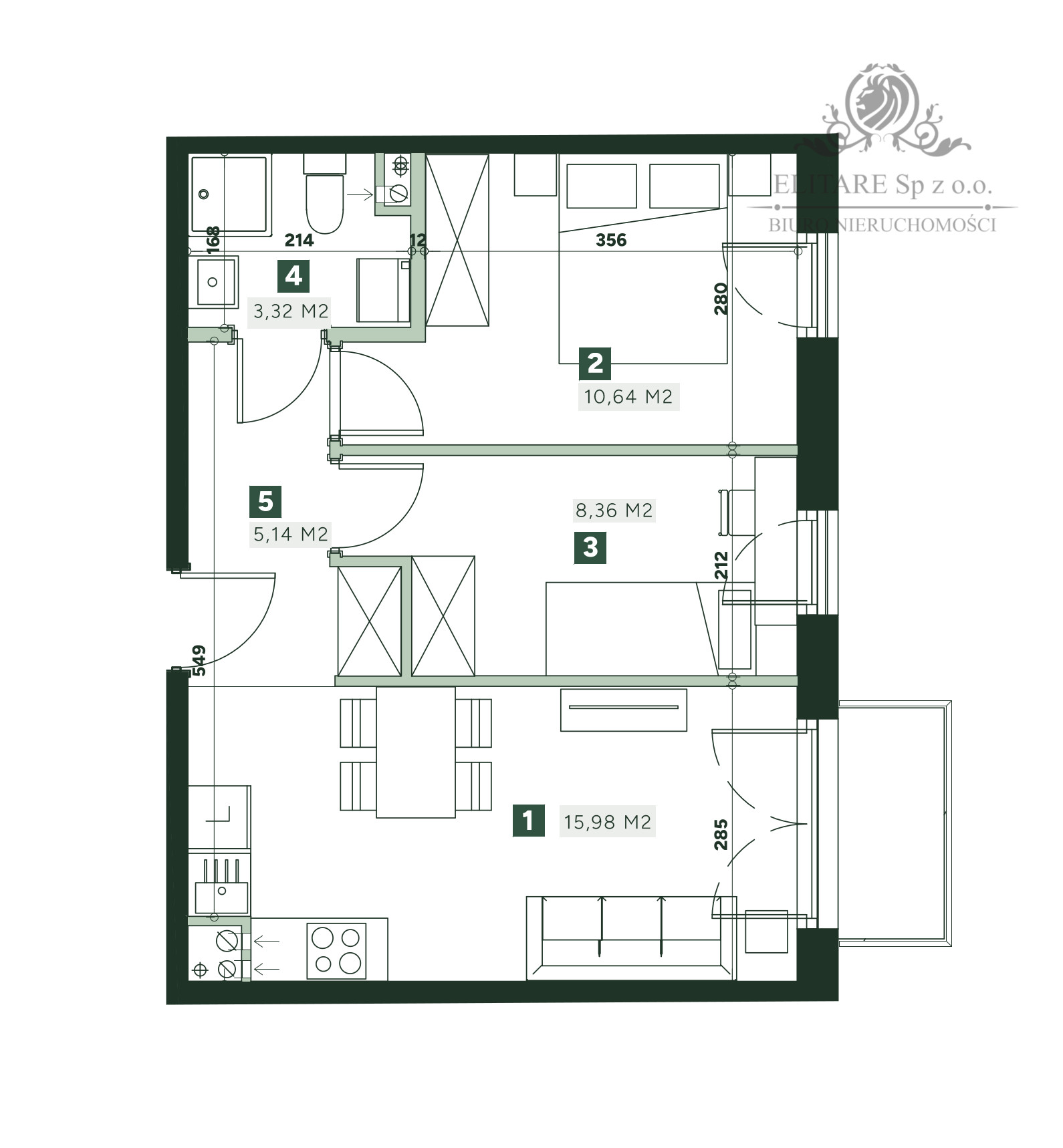 Mieszkanie 3pok. o pow 43,43m2 z balkonem / Żerniki Wrocław Wrocław - zdjęcie 2