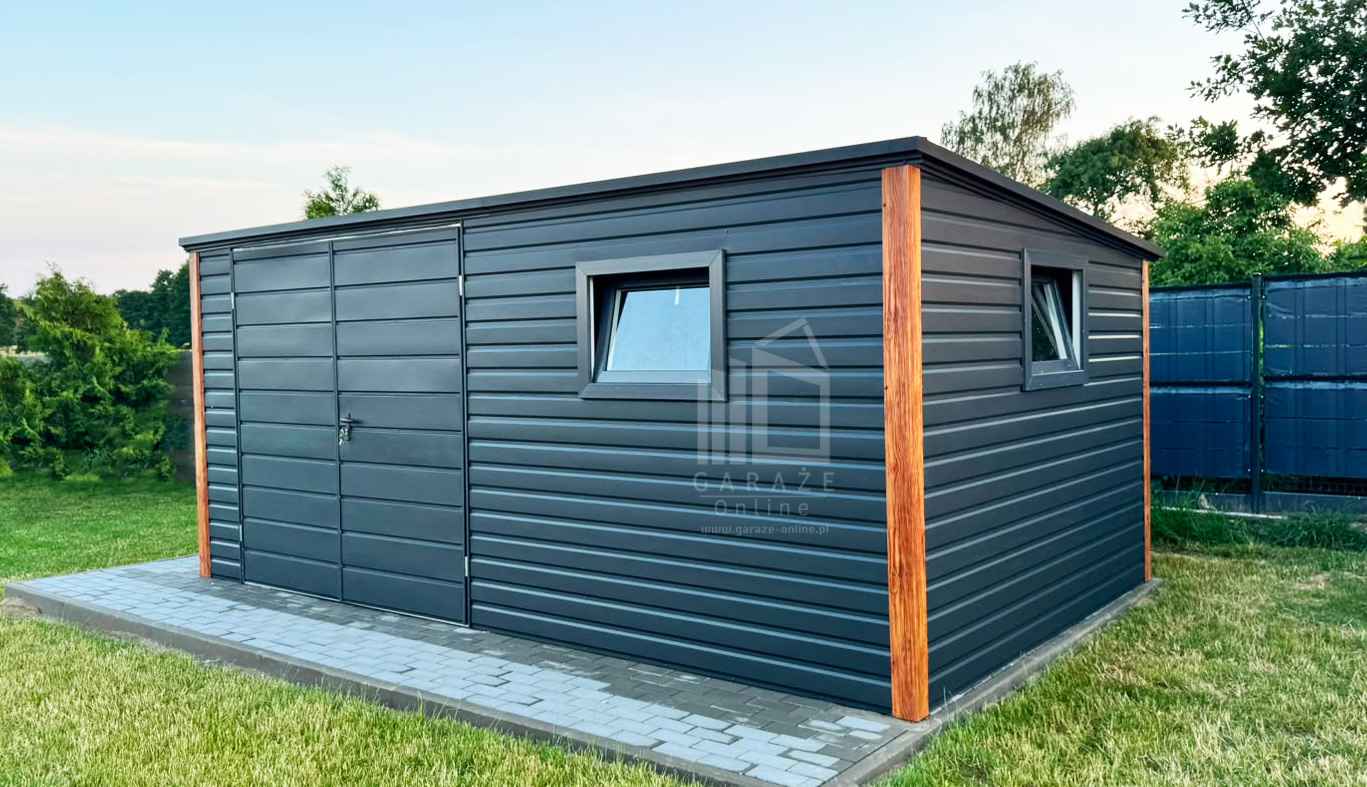 Schowek - domek ogrodowy 5x3 m brama dwuskrzydłowa 2x okno dach ID1291 Konin - zdjęcie 3