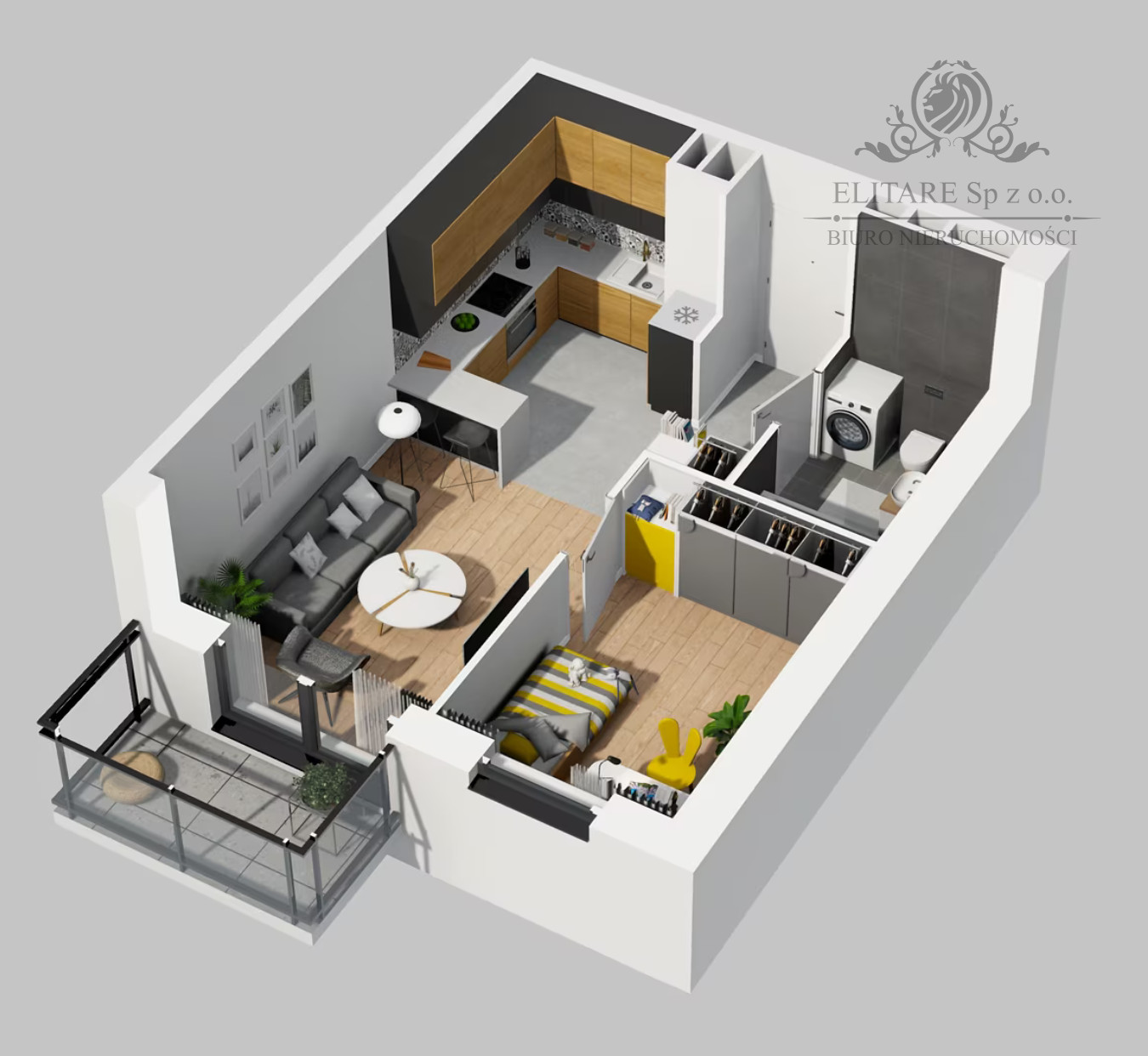 Mieszkanie 2pok, 35,63m2 z balkonem, ogrz.miejskie, Krzyki, Wrocław Krzyki - zdjęcie 6