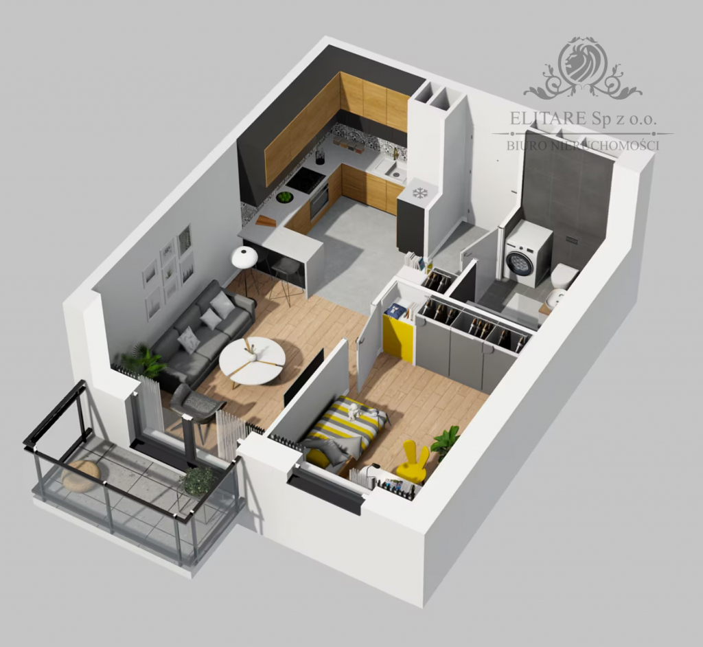 Mieszkanie 2pok, 35,63m2 z balkonem, ogrz.miejskie, Krzyki, Wrocław Krzyki - zdjęcie 6