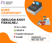 OBSŁUGA KASY FISKALNEJ- CERTYFIKOWANY KURS ZAWODOWY!