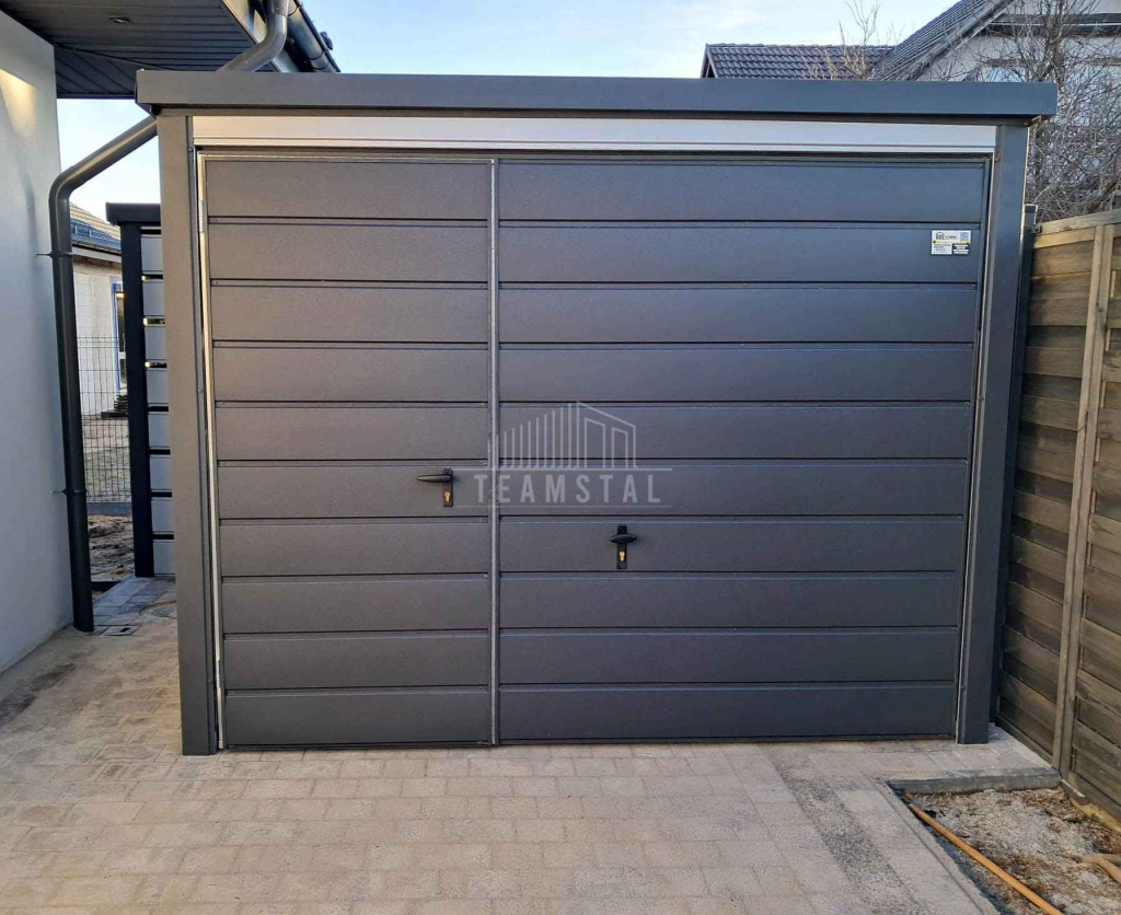 Garaż blaszany 3x5m brama uchylna drzwi  dach spad w tył  TS1061 Olsztyn - zdjęcie 3