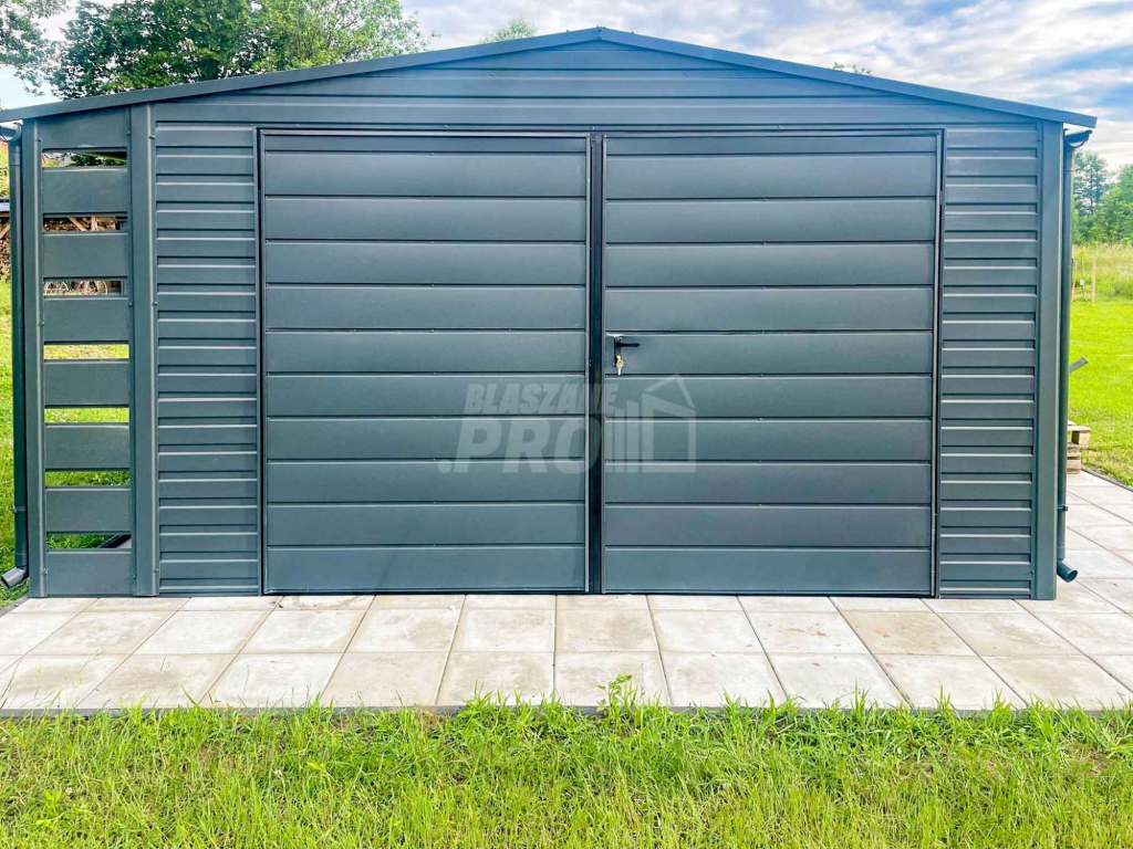 Domek ogrodowy 4x2,5m + Wiata 0,5m - Brama dwuskrzydłowa Rynny GP385 Katowice - zdjęcie 5