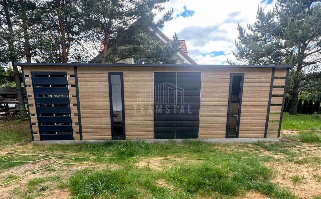 Schowek domek ogrodowy 6x2,5m wiata 0,5m wiata 1,2m 2x okno TS1135 Szczecinek - zdjęcie 2