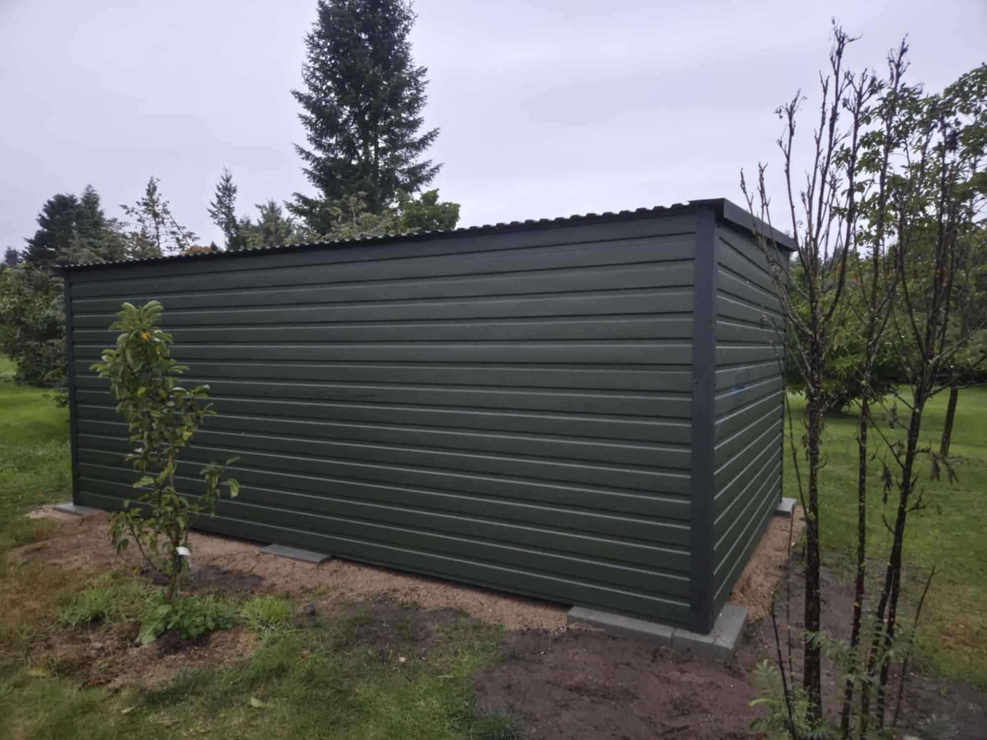 SCHOWEK DOMEK OGRODOWY 6x4m brama + 2x okno – Zielony MAT + Grafit Toruń - zdjęcie 6