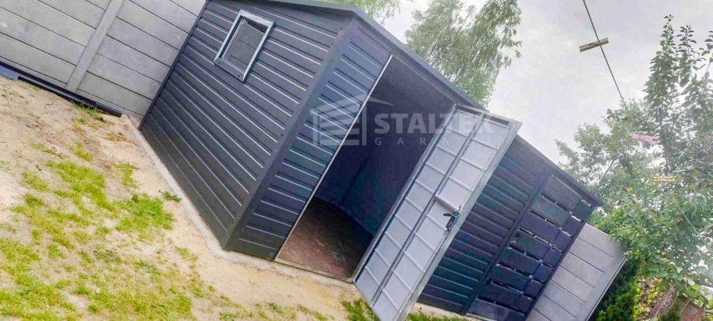 Schowek - Domek Ogrodowy 4x2,5 + Wiata 1,5m - 2x Drzwi Okno dach ST150 Bydgoszcz - zdjęcie 2