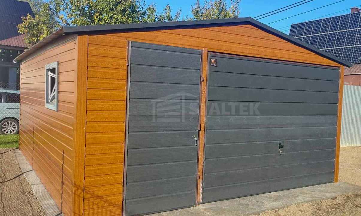 Garaż blaszany 5x5 Brama + drzwi + okno  drewnopodobny Dach ST118 Rybnik - zdjęcie 4