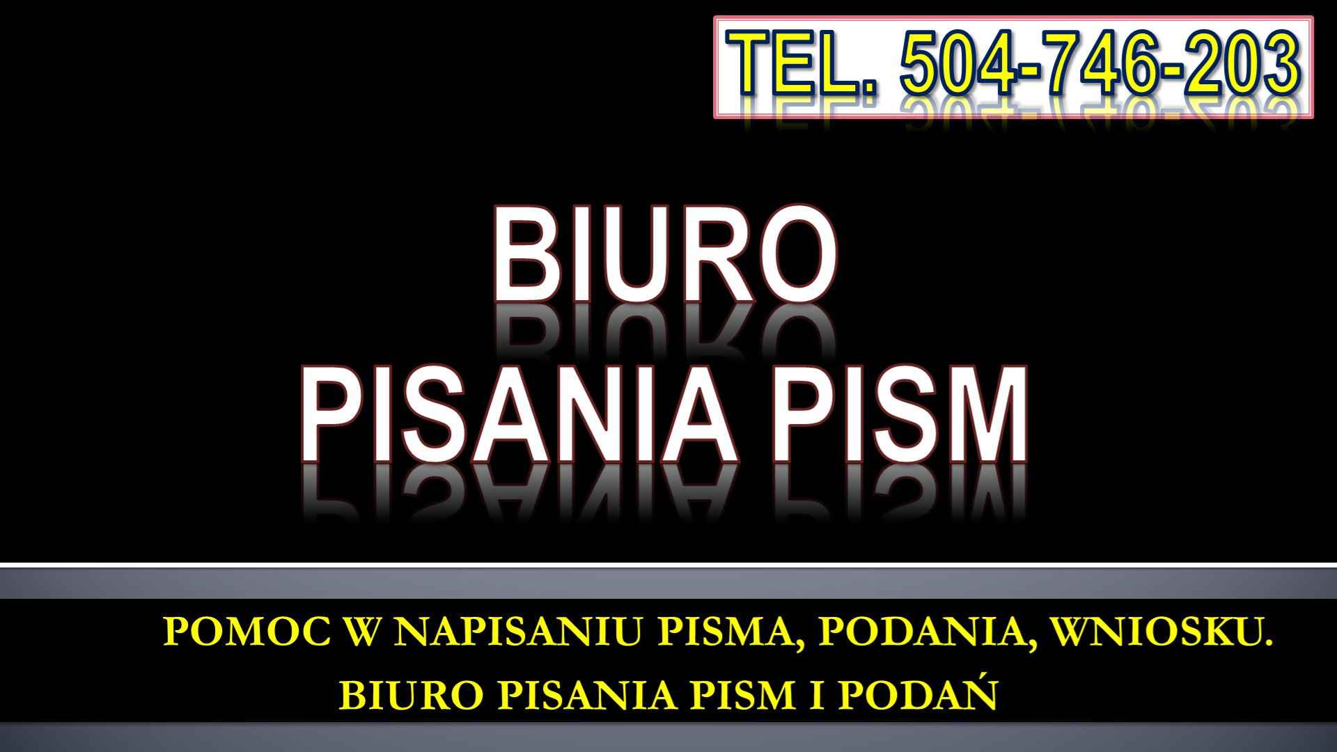 Pisanie pism urzędowych, tel. 504-746-203, do sądu, zus, odwołanie Psie Pole - zdjęcie 2