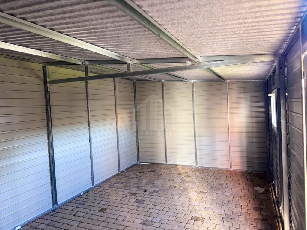 Garaż blaszany 3,5x5m - brama dwuskrzydłowa - drzwi - okno dach  SO181 Augustów - zdjęcie 2